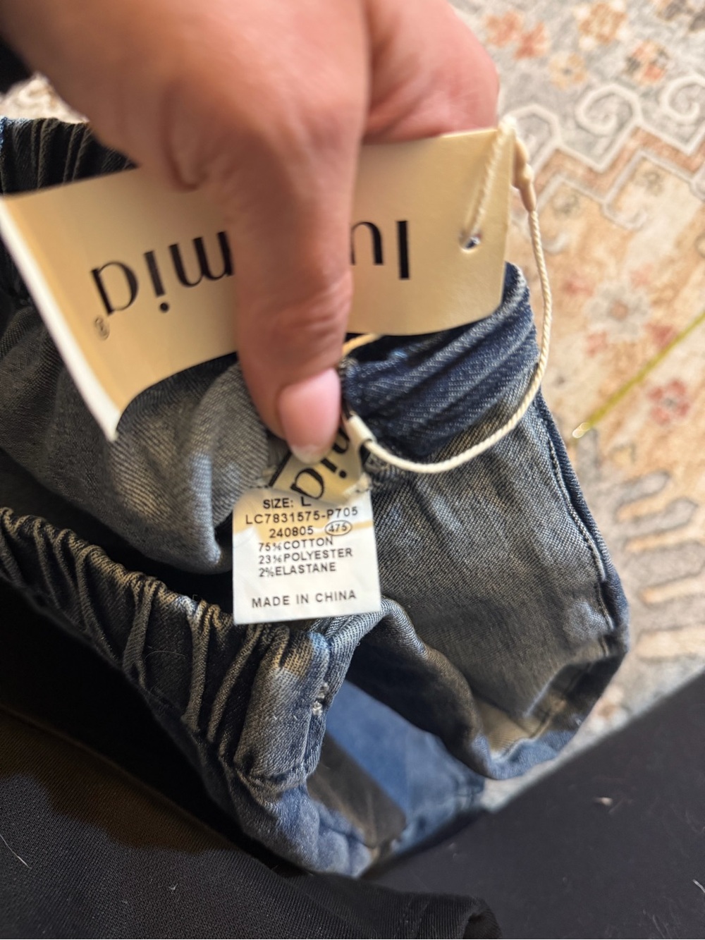 Amazon Essentials Blue Denim Skort with Overlap Front - Picture 8 of 8